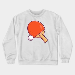 Tennis tabel ball with bet cartoon Crewneck Sweatshirt